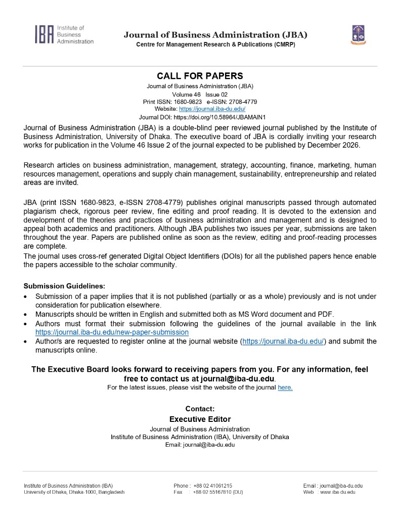 Call for Papers, Volume 46 Issue 2